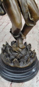 Native American Indian Eagle Dancer Rain Dance Shaman Bronze Statue Sculpture 18" x 10"