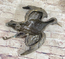Vintage Cast Bronze Wall Hanging Bronze Bird Flying Eagle Sculpture Figure