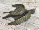 Vintage Cast Bronze Wall Hanging Bronze Bird Flying Eagle Sculpture Figure