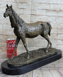 Abstract Modern Art Stallion Racing Horse Trophy Bronze Sculpture By Mene Figure