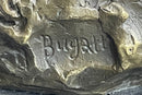 Hot Cast Bronze Sculpture Statue of Two Elephants on Marble Base
