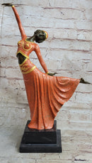 Signed D.H.Chiparus bronze statue, art deco dancer sculpture hand Made Figurine