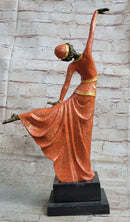 Signed D.H.Chiparus bronze statue, art deco dancer sculpture hand Made Figurine