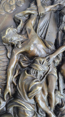 Hot Cast Bronze Wall Hanging Mounted Art Plaque The Cavalry Crucifixion of Jesus Christ