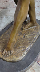 Artemis Diana The Huntress with Hound Dog Nude Figure Statue Sculpture 32" x 15"