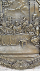 The Last Supper Bronze Metal Handmade Original Wall Hanging Art Plaque Plate Bas Relief