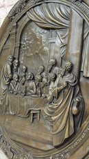 The Last Supper Bronze Metal Handmade Original Wall Hanging Art Plaque Plate Bas Relief