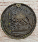 The Last Supper Bronze Metal Handmade Original Wall Hanging Art Plaque Plate Bas Relief