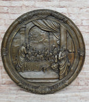 The Last Supper Bronze Metal Handmade Original Wall Hanging Art Plaque Plate Bas Relief