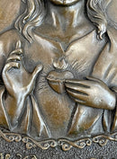 Original Valli Hand Crafted Wall Mount Jesus Portrait Bronze Statue Sculpture NR