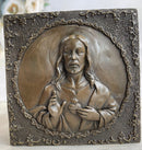 Original Valli Hand Crafted Wall Mount Jesus Portrait Bronze Statue Sculpture NR