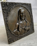 Original Valli Hand Crafted Wall Mount Jesus Portrait Bronze Statue Sculpture NR
