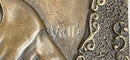 Original Valli Hand Crafted Wall Mount Jesus Portrait Bronze Statue Sculpture NR