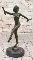 Chiparus Art Deco Bronze Dancer Figure Statue Sculpture 12" x 9"