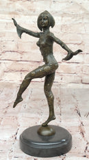 Chiparus Art Deco Bronze Dancer Figure Statue Sculpture 12" x 9"