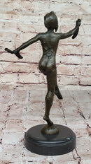 Chiparus Art Deco Bronze Dancer Figure Statue Sculpture 12" x 9"