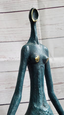 Original Signed Bronze Sculpture Statue Curvy Wide Waist Figure Female Boteroismo 15" x 11"