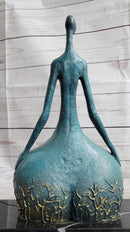 Original Signed Bronze Sculpture Statue Curvy Wide Waist Figure Female Boteroismo 15" x 11"