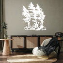 Windy Pines Metal Wall Art – Nature Pine Forest Rustic Cabin Home Decor
