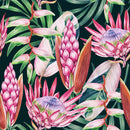 Contemporary Exotic Flowers Wallpaper Vogue