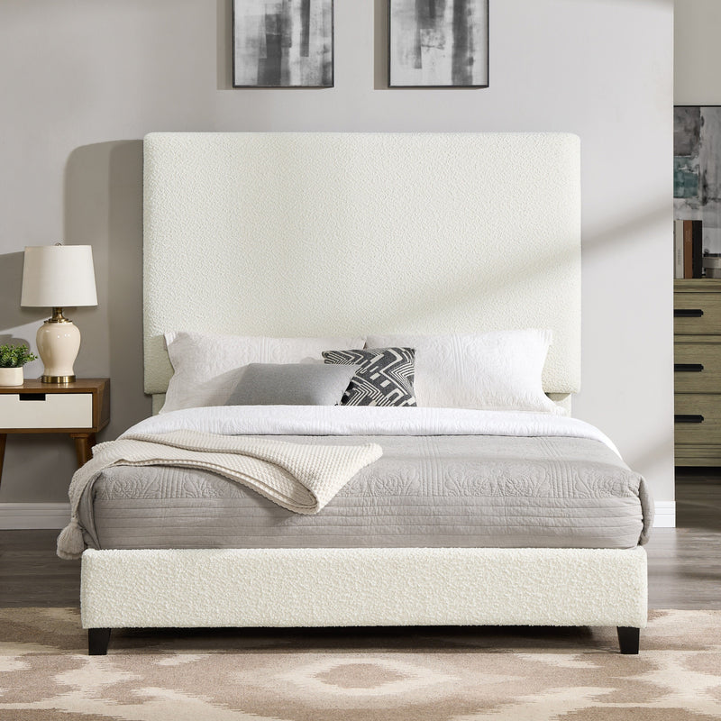 Walker Edison | Boucle Upholstered Platform Bed