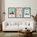 Holiday Nursery Christmas Set of 3 Wall Prints