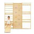 Walnut Modular | Swedish Ladder Jungle Gym - 79" Height - Wall Mounted