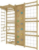 Walnut | Swedish Ladder Jungle Gym - 95" Height - Wall Mounted