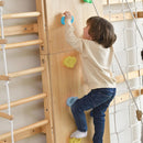 Walnut | Swedish Ladder Jungle Gym - 95" Height - Wall Mounted