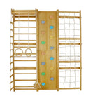 Walnut | Swedish Ladder Jungle Gym - 95" Height - Wall Mounted