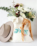 Wander Free Cotton Canvas Tote Bag