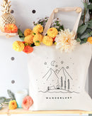 Wanderlust Cotton Canvas Tote Bag