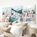 Christmas Village Cute Winter Landscape Posters