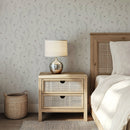 Green and Pink Floral Removable Wallpaper