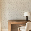 Green and Pink Floral Removable Wallpaper