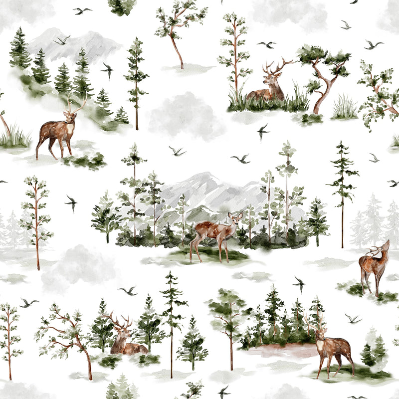 Forest Deer Wallpaper Mural