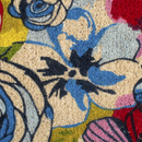 Watercolor Floral Multicolor Coir Doormat