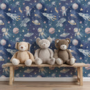 Cosmic Adventure Wallpaper - Astronauts, Planets & Rocket Ships for Kids
