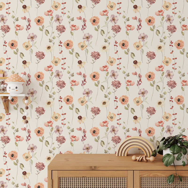 Avery Wallpaper Peel and Stick | Floral Watercolor Wallpaper