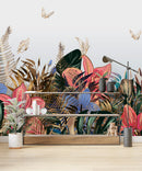 Contemporary Gold Leaves Wallpaper Smart