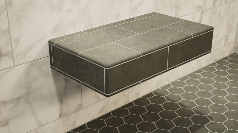 Floating Quartz Shower Bench Floating Quartz Shower Bench Quartz