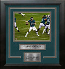 Carson Wentz in Action Philadelphia Eagles 8" x 10" Framed Football Photo with Engraved Autograph