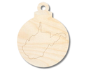 Unfinished Wood Etched West Virginia Ornament Shape | Paint By Line Crafts | up to 30" DIY