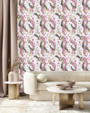 Voguish Pink Orchid Wallpaper Fashionable