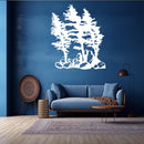 Windy Pines Metal Wall Art – Nature Pine Forest Rustic Cabin Home Decor