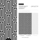 Geometric Wallpaper with Interlocking Lines in Black and White - B098