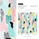 Abstract Wallpaper with Hand-Drawn Scribbles in Pink, Blue, Green, and Black - A822