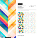 Vibrant Chevron Wallpaper in Blue, Yellow, and Pink - A954