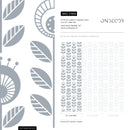 Scandinavian Wallpaper with a Stylized Folk Art Floral Motif in Gray - D988