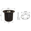 UNB06 Cast Brass Low Voltage Round Grill LED In-Ground Well Light IP65 Waterproof